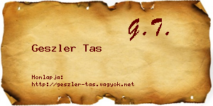 Geszler Tas névjegykártya